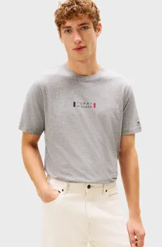 Мужская серая футболка BRAND LOVE SMALL Серый S Tommy Hilfiger MW0MW41453