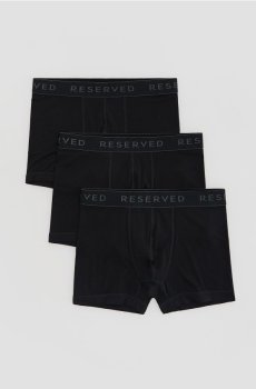 Reserved - 3 шт. боксерських трусів Long з віскози - чорний - 626HH-99X