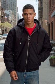 Бомбер з утепленням - чорний