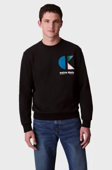 Мужской черный свитшот LS EU 350TERRY CK BAUHAUS LOGO C Черный S Calvin Klein Jeans LV04RC285G
