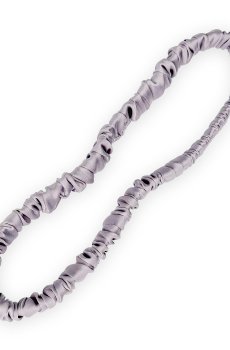 Повязка для волос Miso тонкая, шелк, серая, 1 шт (VZ22-6)