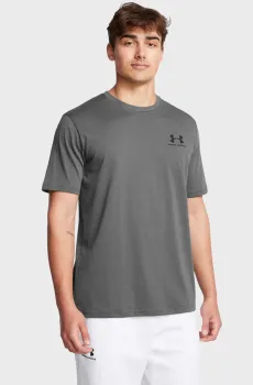 Мужская серая футболка UA M SPORTSTYLE LC SS Серый S Under Armour 1326799-025