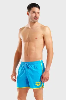 Мужские голубые плавательные шорты BIG LOGO BORDERS BEACH SHORT Голубой XXL Arena 009103-831