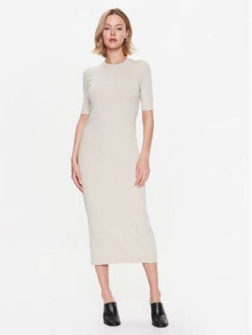 Calvin Klein Повсякденна сукня Rib K20K205277 Бежевий Slim Fit Calvin Klein Повсякденна сукня Rib K20K205277 Бежевий Slim Fit