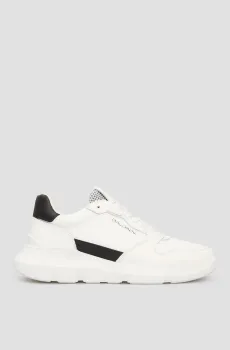 Мужские белые кожаные кроссовки Белый 44 Baldinini U5E840T1BTVI;9000