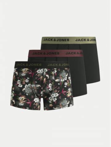 Jack&Jones Набір з 3 пар боксерів Flower 12194284 Чорний Jack&Jones Набір з 3 пар боксерів Flower 12194284 Чорний