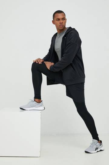 Лонгслив для тренировок Reebok United By Fitness MyoKnit цвет серый узорный Лонгслив для тренировок Reebok United By Fitness MyoKnit цвет серый узорный