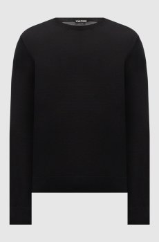 Черный джемпер из шелка