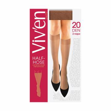 Гольфы женские Viven petty Elegant полупрозрачные, 20 DEN, Бежевые, 2 пары Гольфы женские Viven petty Elegant полупрозрачные, 20 DEN, Бежевые, 2 пары