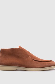 Коричневые замшевые дезерты