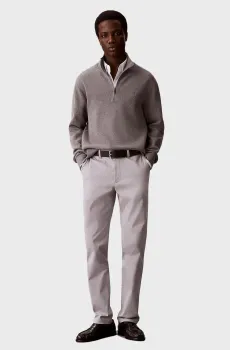 Мужские серые брюки SLIM REFINED COTTON Серый 31 Calvin Klein LV040EM633