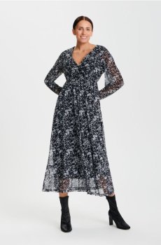 Сукня міді з візерунком - різнобарвний