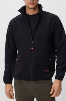 Reserved - Флісовий світшот із коміром-стійкою - чорний - 6999H-99X