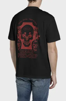 Мужская черная футболка Черный XL Replay M3348 .000.2660