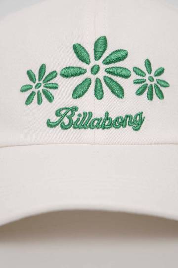 Хлопковая кепка Billabong цвет белый с принтом Хлопковая кепка Billabong цвет белый с принтом