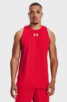 Мужская красная майка UA BASELINE COTTON TANK Красный S Under Armour 1361901-600