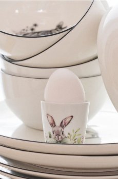 Великодні підставки для яєць з мотивом зайчика 2 pack - білий