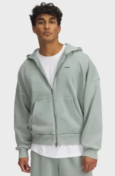 Мужское мятное худи Icon HWT Fleece Wash FZ Ментоловый L Under Armour 6000651-348