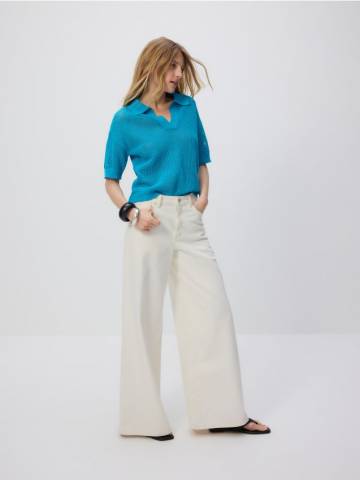 Reserved - LADIES` BLOUSE - бірюзовий - VC831-66X Reserved - LADIES` BLOUSE - бірюзовий - VC831-66X