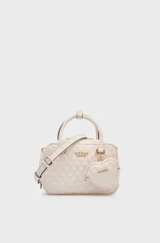 Женская белая сумка ATABEY BOX SATCHEL Белый ONESIZE Guess HWQG9894050