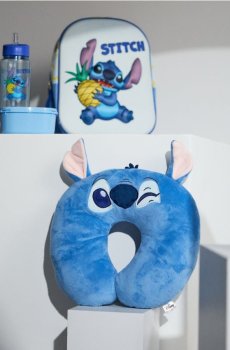 Дорожня подушка Stitch - синій