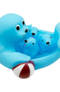 Набор для купания Bibi Toys Морской котик, от 3 лет (игрушка 17*15*11.5 см, 1 шт + игрушка 5*4*5 см, 3 шт) (760868BT)