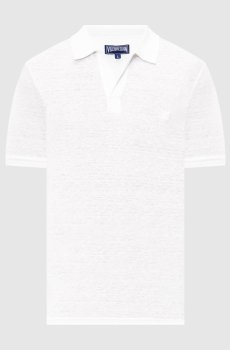 Белое поло Pyramid из льна