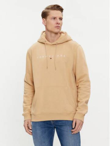 Tommy Jeans Світшот Linear Logo DM0DM17985 Бежевий Regular Fit Tommy Jeans Світшот Linear Logo DM0DM17985 Бежевий Regular Fit
