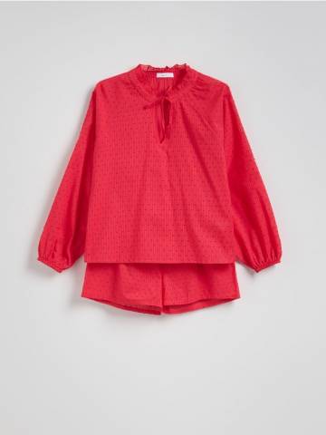 Reserved - Піжама-двійка з візерунком - червоний - 836CR-33X