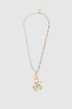 Голубые бусы Neutica с подвеской