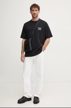 Хлопковая футболка Drôle de Monsieur Le T-Shirt Slogan