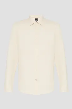 Мужская белая льняная рубашка Белый 42 BOSS 50539531;131