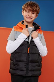 Стьобаний жилет - мандариновий