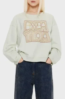 Женский мятный свитшот Ментоловый L Bimba Y Lola 242BR7562.10501