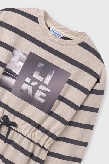 Детское платье Mayoral цвет бежевый mini прямое 7982 Детское платье Mayoral цвет бежевый mini прямое 7982