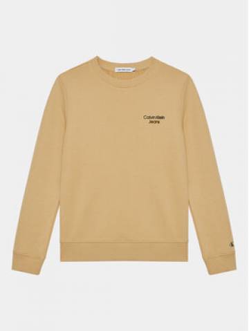Calvin Klein Jeans Світшот Stack Logo IB0IB01292 Бежевий Regular Fit Calvin Klein Jeans Світшот Stack Logo IB0IB01292 Бежевий Regular Fit