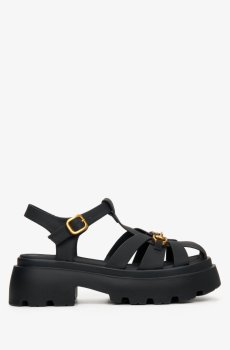 Сандалі чорні шкіряні Estro ER00112658