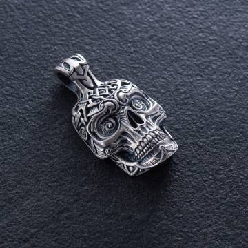 Серебряная подвеска "Череп" (чернение) 132570 Серебряная подвеска "Череп" (чернение) 132570
