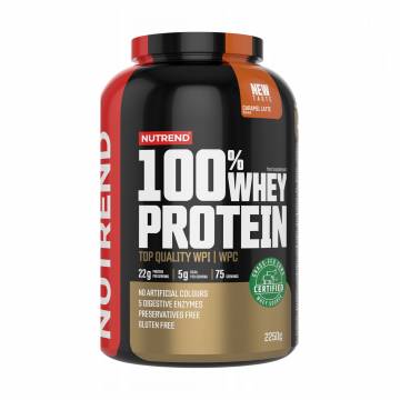 Протеин Nutrend 100% Whey Protein Карамель латте, в порошке, 2.25 кг