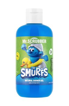 Натуральный детский гель для душа Mr.Scrubber The Smurfs Natural Shower Gel, Smurfberry, 250 мл