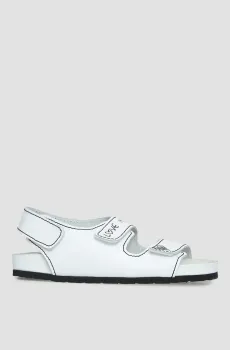 Женские белые кожаные  сандалии Белый 36 Moschino JA16283G0I.IA0;100