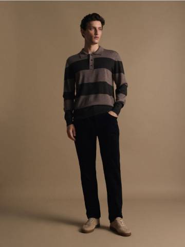 Reserved - Поло-светр із вовни - різнобарвний - 387GQ-MLC