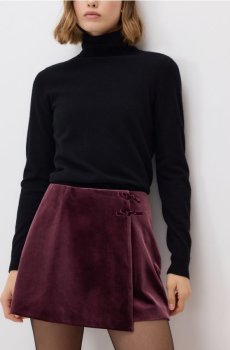 Reserved - Спідниця-шорти з бантиками - бордовий - 593HJ-53X