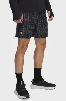 Мужские черные шорты UA LAUNCH 7 PRINT SHORTS Черный S Under Armour 1382621-025