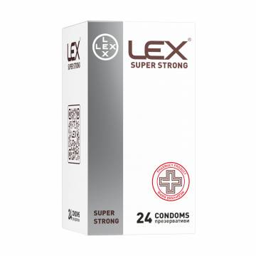 Презервативы LEX Super Strong, 24 шт Презервативы LEX Super Strong, 24 шт