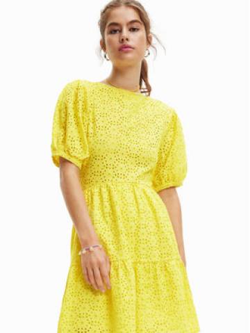 Desigual Повсякденна сукня Limon 23SWVW85 Жовтий Regular Fit Desigual Повсякденна сукня Limon 23SWVW85 Жовтий Regular Fit