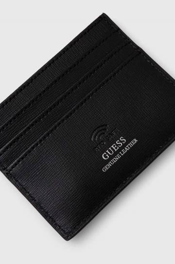 Кожаный чехол на карты Guess цвет чёрный Кожаный чехол на карты Guess цвет чёрный