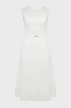 Женское белое платье KNIT DAY Белый L Karl Lagerfeld B2W13006