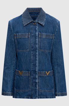 Синяя джинсовая куртка