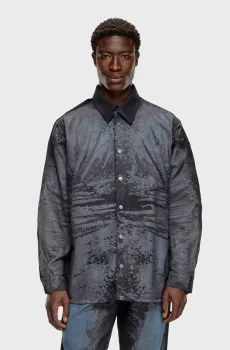 Мужская темно-синяя рубашка D-SIMPLY-S4 CAMICIA Синий M Diesel A14728 068NL